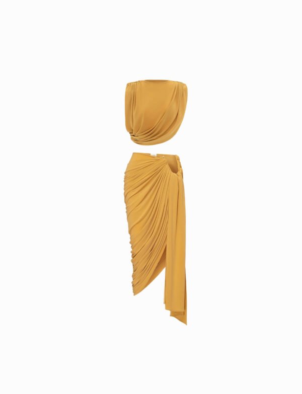 Hailey set with a mustard skirt