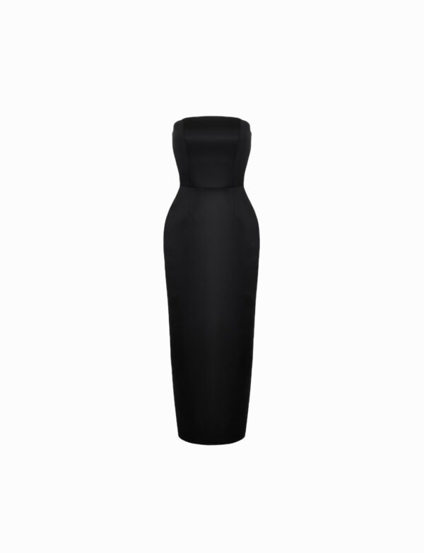 Maxi dress with a deep neckline
