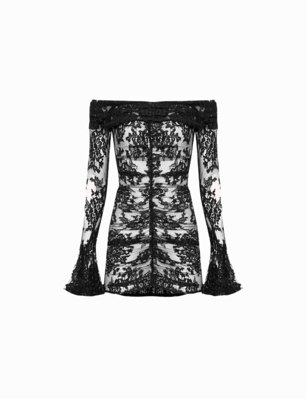 Off-shoulder lace dress